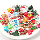 30Pcs Mix Christmas Polymer Charms Flatback Cabochon Scrapbooking DIY CraftB Hn