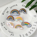 Cartoon Rainbow And Clouds Cute Brooch Enamel Enamel Pins Metal Colorful Na