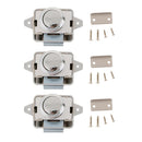 3Pcs Caravan Motorhome Push Button Toilet Door Lock Drawer Cupboard Latch Knob