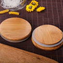 Glass Storage Jar, with Airtight Seal Bamboo Lid, 7.9 x 3.94 in ,Set of 2, 1J7A4