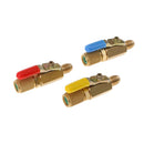 3PCS AC HVAC  Charging Hose R410A R134A Straight Ball Shut Valve