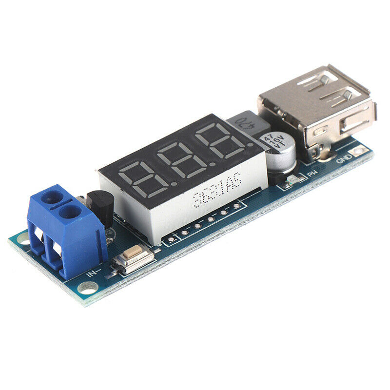 DC-DC 6-40V to 5V 2A Step-down LED Voltmeter USB Voltage Conver zqJ Gw
