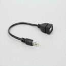 3.5mm Male AUX Port Plug Jack To USB 2.0 .Female Converter Car MP3 Cord S9G7