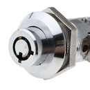 Tubular Cam Lock with Stainless Steel Collar Ring and Chrome Finish