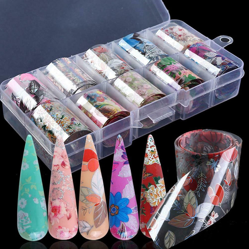 Flower Transfer Manicure Decor Nail Foil Nail Art DIY Stickers Holographic  Top