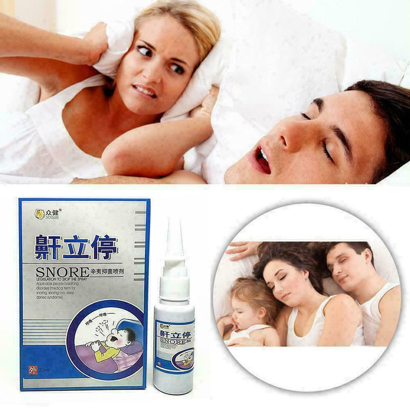 Anti Snoring Spray Stop Relief Snore Solutions Sleep moisture Apnea R8P5 Br O3L0