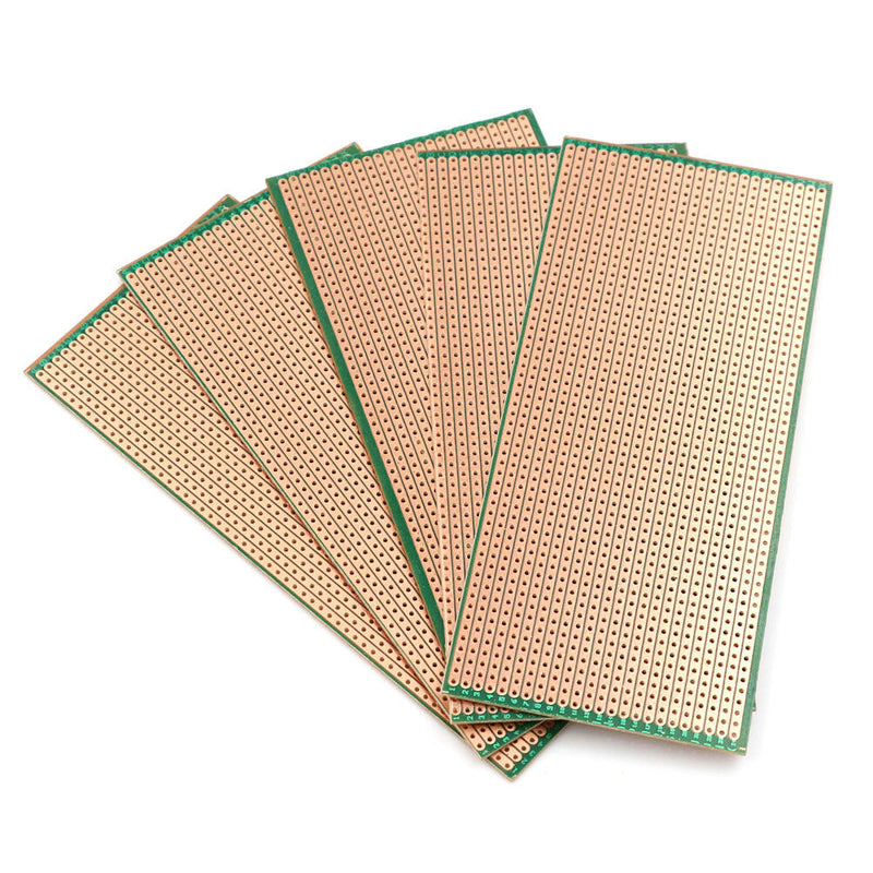 5Pcs 6.5x14.5cm Stripboard Veroboard Uncut PCB Platine Single SideCircuitBoar Lt