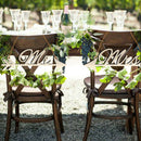 1Pair Mr & Mrs Arrow Signs Wedding Party Chair Decor Rustic Wood Wedding Sign JR