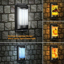 Waterproof 91 LED Solar Wall Flame Lamp Halloween Christmas Outdoor Decor