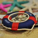 Wall Door Nautical Red & Blue Life Buoy Ring Shell Plaque Wind-bell Decor