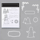 Metal Christmas Series Cutting Die Transparent Seal Stamp (ST0352A1+H5891) A