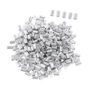 100 Pack of Aluminium Fishing Crimps Double Barrel Crimp Sleeves 0.8mm