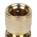 6 Pcs Brass Garden Lawn Water Hose Pipe Fitting 1/2 inch Quick Connector U3W1