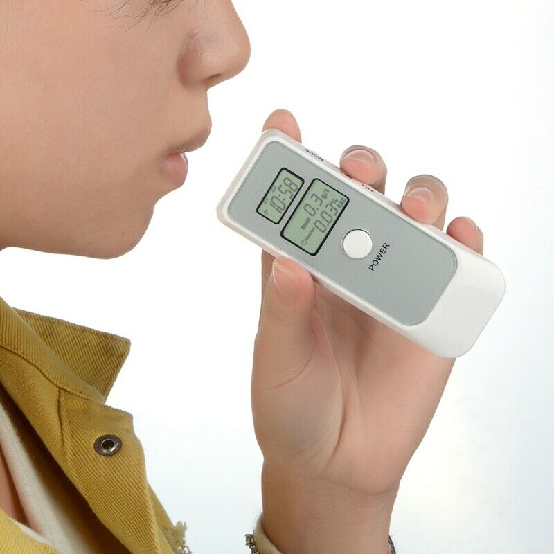 Profesional Digital Breath Alcohol Tester Breathalyzer Alcotester With Cloc H5W2