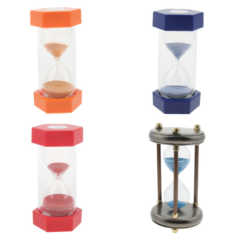 3pcs Plastic Hourglass Sand Glass Timer School Classroom Office Desktop