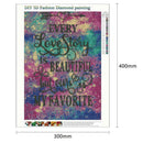 5D DIY Full Drill Diamond Painting Love Poster Cross Stitch Embroidery Kits
