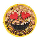 6pcs/set Embroidery Sequined Patches Smile Face Iron On Patches AppliqueBX