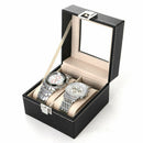 2 Slots Watch Display Case Jewelry Collection Storage Organizer Box Case