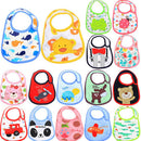 5Pcs Baby Bibs Children Cartoon Waterproof Burp Cloth Feeding Saliva Bibs LJ