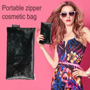 Multifunctional PU Leather Cosmetic Bag Makeup Brush Storage Bags (Black) A
