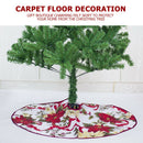 Christmas Tree Skirt Print Floor Mat Festival Decor for New Year (B 90cm)