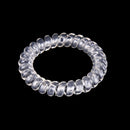 5pcs Lady Girl Clear Elastic Rubber Hair Ties Spiral Rubber Rope Hairb JR