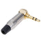 3.5mm L-type stereo right angle male plug audio earphone soldering connec 3C