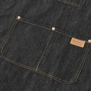 New Professional 3-Pockets Barber Apron Hairdresser Cooking Gown Cloth Black