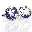 1Pair Men Stainless Steel World Map Cufflinks Shirts Cuff Links Wedding PartyTEU