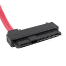 SFF-8482 SAS 29 Pin + 15 Pin to 7 Pin SATA Power Adapter Cable Red