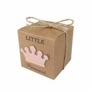 50pcs Baby Shower Candy Box Little Prince Little Princess Crown Kraft Boxes