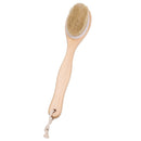 2-in-1 Sided Natural Bristles Scrubber Long Handle Bath Body Brush Massage
