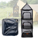 4 Tier Foldable Clothes Food Screen Organizer Dry Net Hanging Storage Picnic