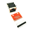 8Pcs PCB RJ45 8P8C Connector Breakout Board Accessories for Check Ethernet