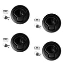 4pcs Black 2" Slam Latches Hatch Round with Lock 1/4'' Door for Marine Boat