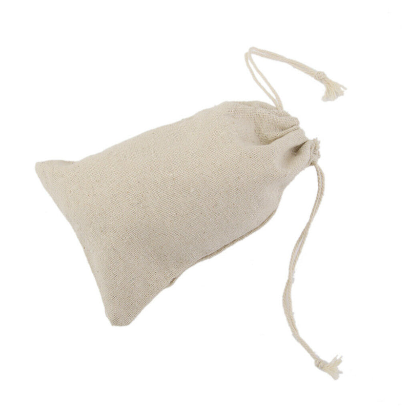 100x Linen Bag - (10x14cm) Reusable Linen Bag for