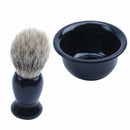 Shaving Tool Drop Hair Brush + Razor Steel Bracket + Cup Plastic Bowl X7M4
