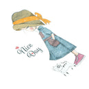 girl heat transfer nice day patch ironing stickers iron on patches appliques ME