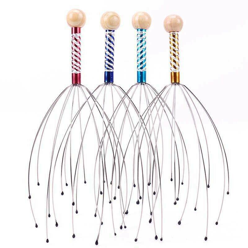 2 x/SET Head Massager Metal Scalp Neck Natural Relax Pain Body Relief Scratcher