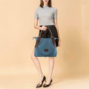 Women Large Totes Shopping Bag Handbag Shoulder Messenger Bags (Lake Blue) A
