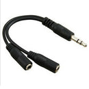 Pleasing 3.5 mm Earphone Audio Extension Y Splitter Adapter Jack Cable M JR