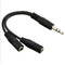 Pleasing 3.5 mm Earphone Audio Extension Y Splitter Adapter Jack Cable M JR
