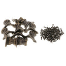 10pcs Zinc Alloy Jewelry Chest Box Wood Decorative Feet Leg Corner Protector