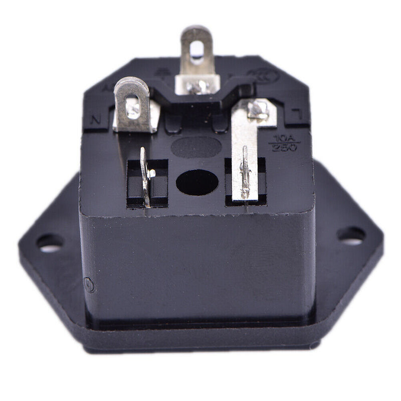 AC-03 Power Socket 10A 250VAC With Safety Fuse Holder Triangle Socket  Bj