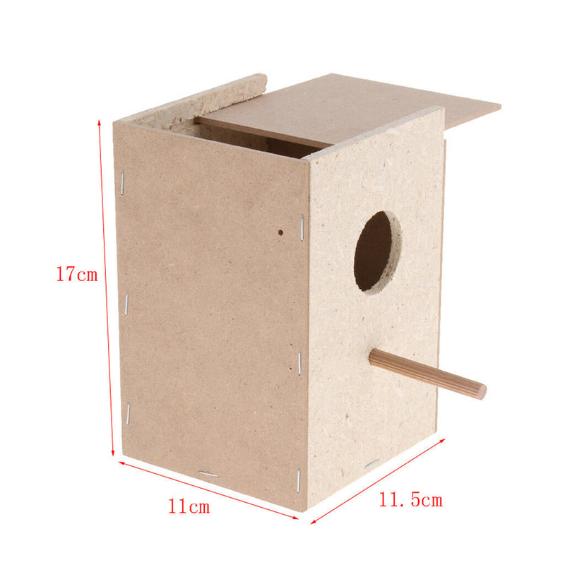 Small Animals Bird House Cages Parrot Breeding Nesting Box with Perch