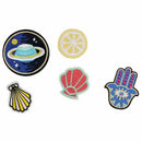 8 Pcs 4 Styles Embroidery Sew Iron On Patch Badge DIY Bag Clothes Polyester M2U2