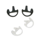 2Pair Replacement Medium Silicone Earbud for Two-Way Radio Audio Black+White