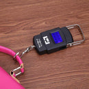 50kg LCD Backlight Electronic Scale Hanging Hook Luggage Weighing Steelyard A