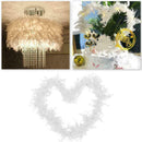 1x2m Christmas Tree White Feather Xmas Ribbon Strip Home Decor Garland A5Q1 D5X3