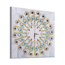 DIY Special Shaped Diamond Painting Flower Wall Clock Craft Embroider Decor